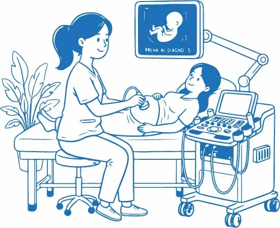Pediatric Ultrasound Medical Examination Illustration Free Vector