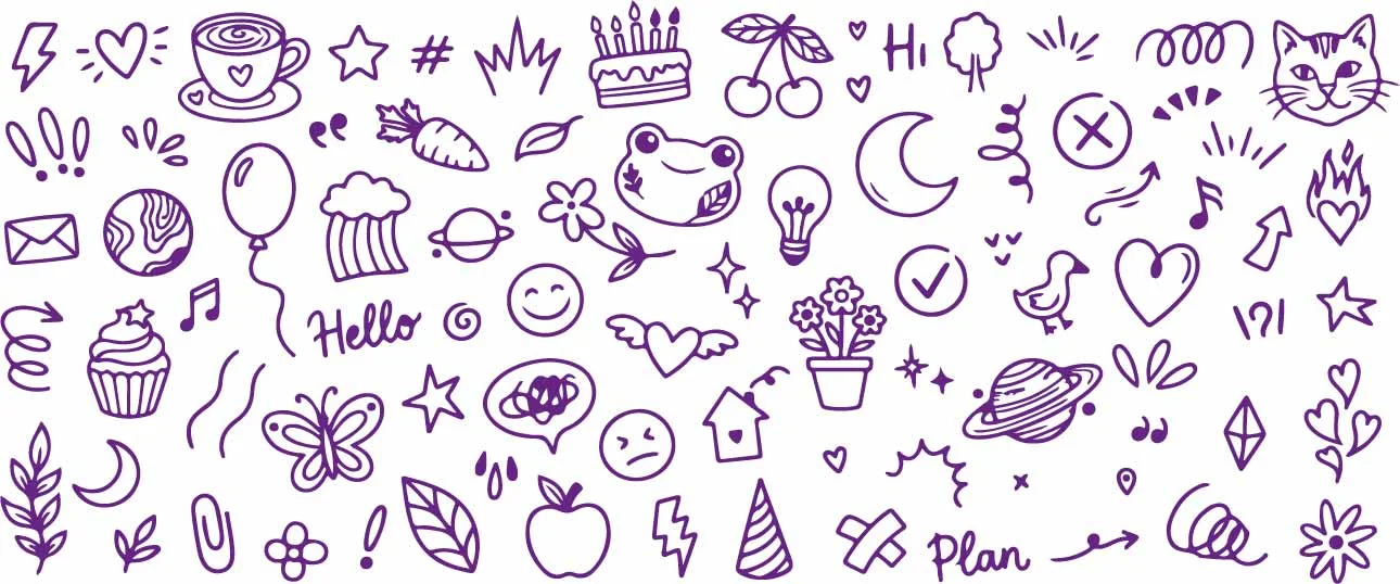Party Fun And Birthday Celebration Doodle Elements Free Vector