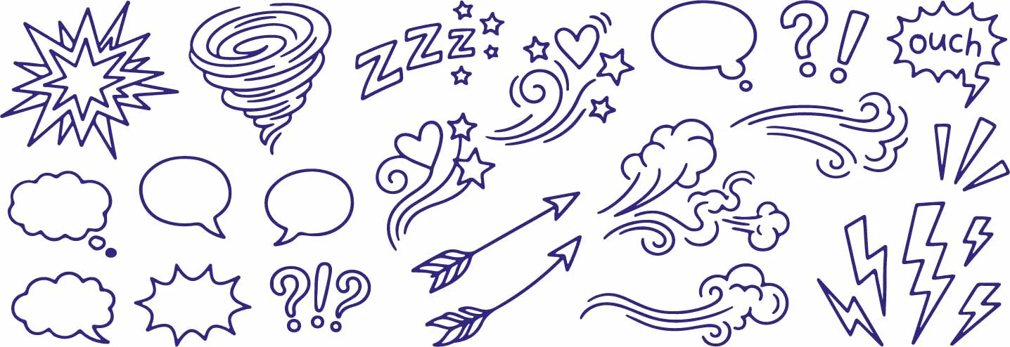 Twinkling Magic Stars And Cupid Arrows Line Art Free Vector