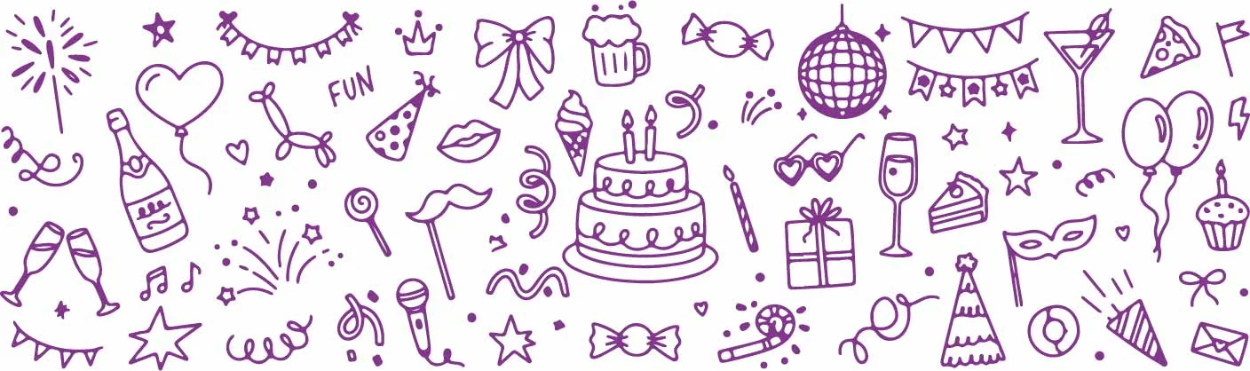 Festive Birthday Party And Celebration Doodles Free Vector