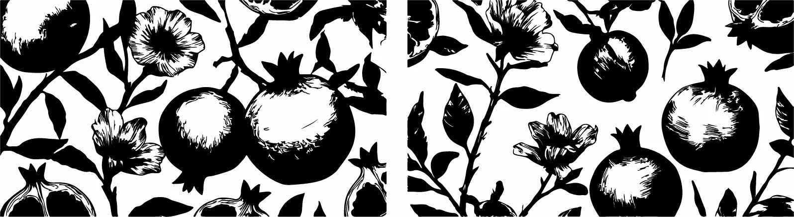 Citrus Orange Fruit And Leaf Branch Silhouettes Free Vector