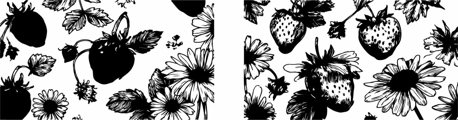 Blooming Daisy Flowers And Sunflowers Botanical Free Vector