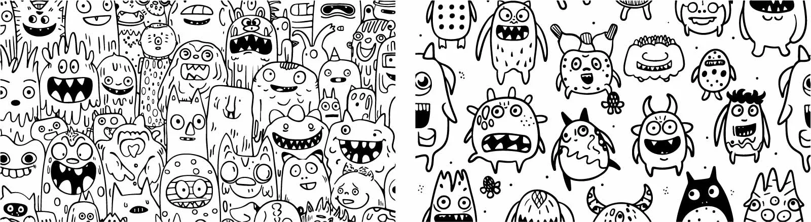 Funny Cartoon Monsters And Quirky Doodles Set Free Vector
