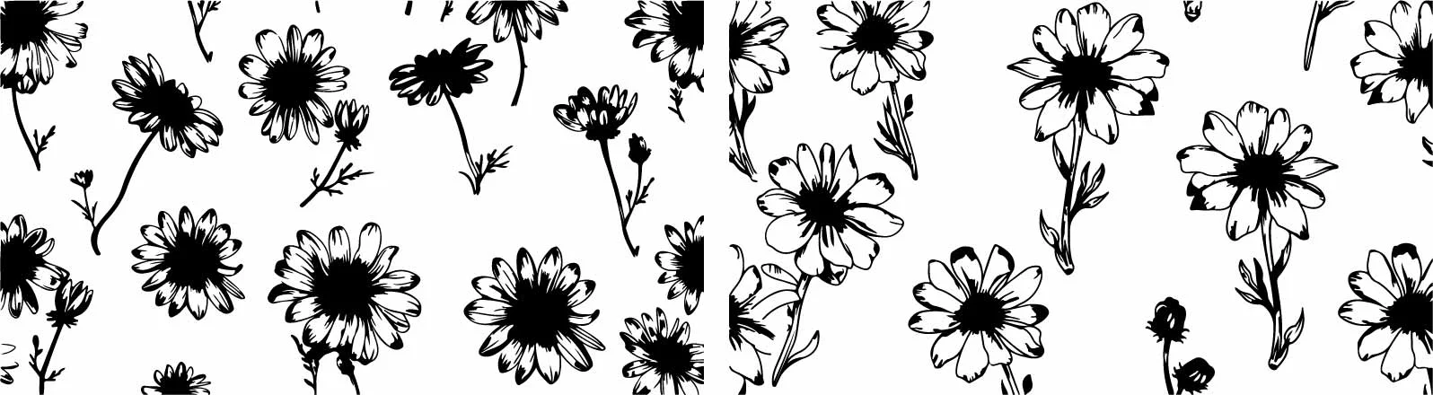 Delicate Meadow Wildflowers And Daisy Floral Sketches Free Vector