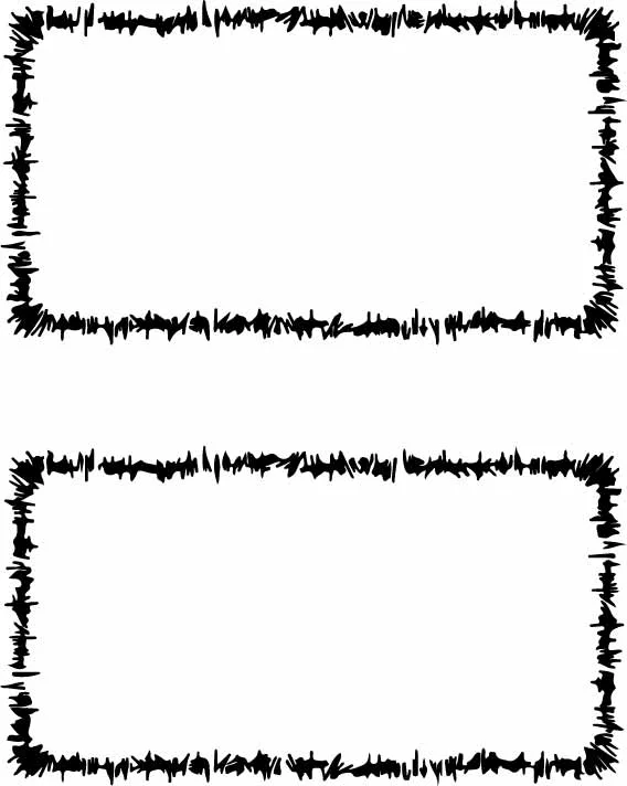 Hand Drawn Foliage Rectangle Border And Frame Set Free Vector