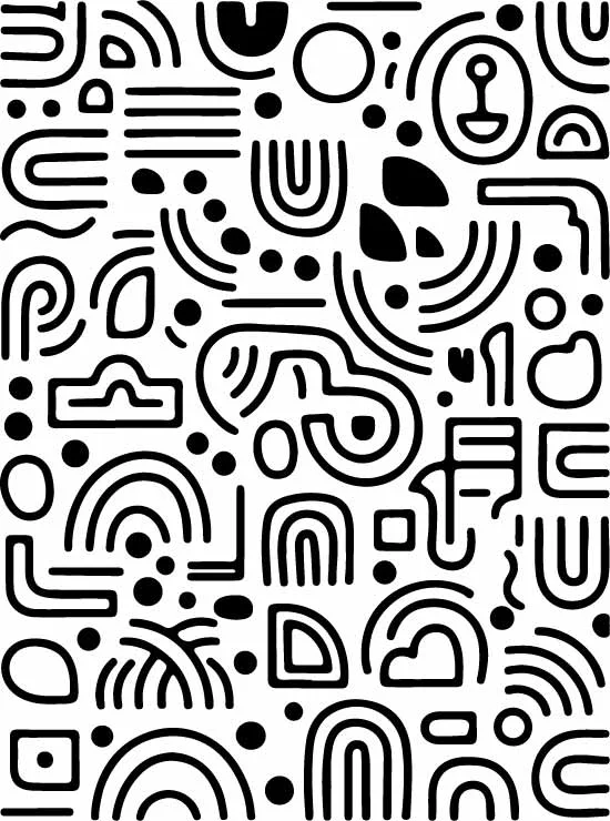 Bold Memphis Arches And Tribal Doodles Seamless Pattern Free Vector