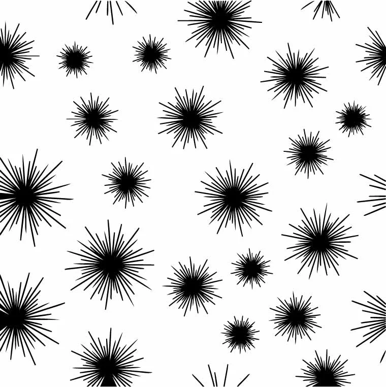 Starburst Sparks And Ink Splatters Seamless Pattern Free Vector