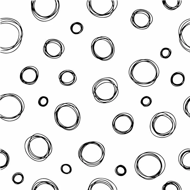 Hand Drawn Floating Water Bubbles Seamless Pattern Free Vector