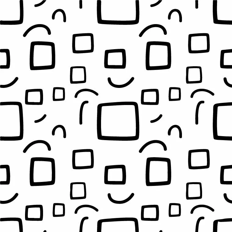 Geometric Square Frames And Rounded Brackets Pattern Free Vector