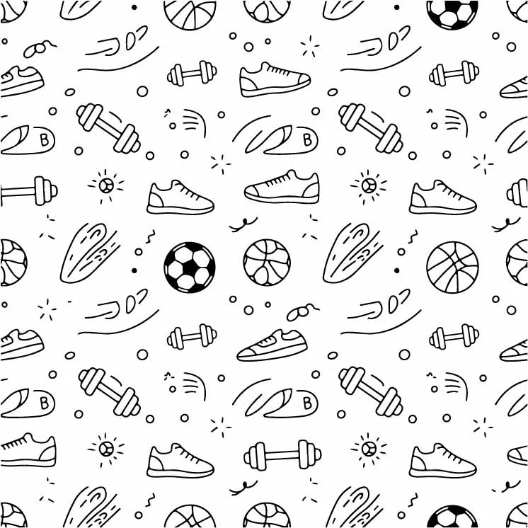 Soccer Football Cleats And Sports Equipment Pattern Free Vector