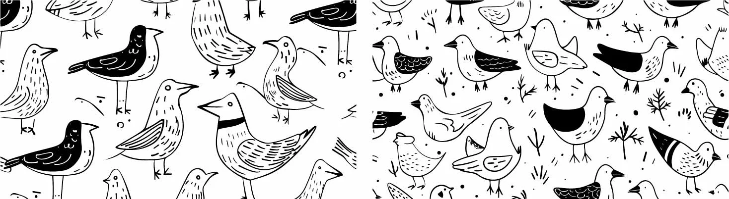 Hand Drawn Wild Birds And Poultry Sketches Free Vector