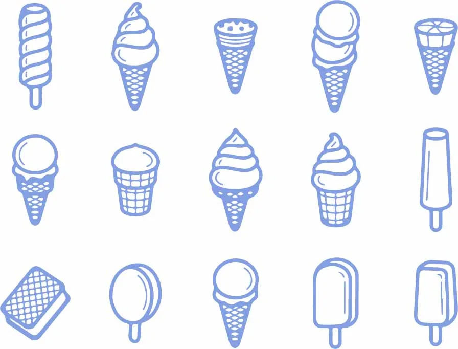 Summer Ice Cream Cones And Popsicles Pattern Free Vector