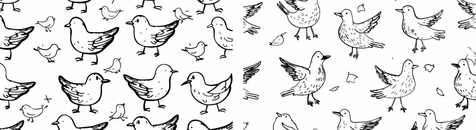 Cute Cartoon Birds And Farm Poultry Doodles Clipart Free Vector