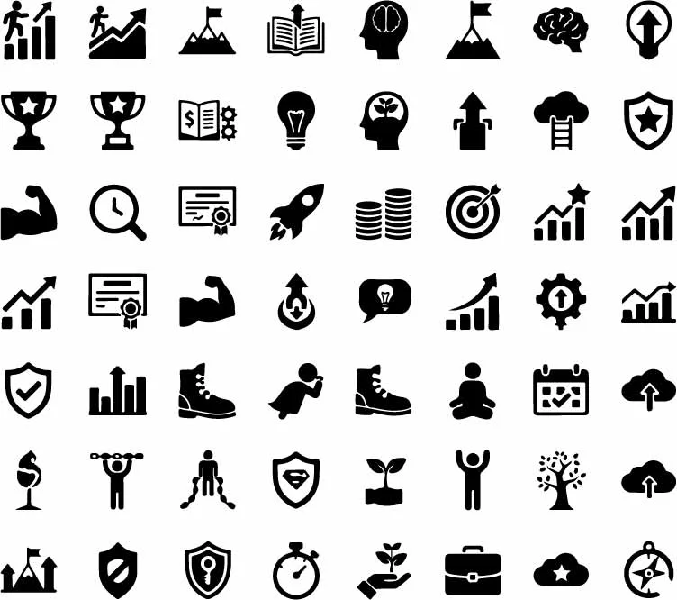 Sports Athletics And Workout Gym Equipment Icons Free Vector