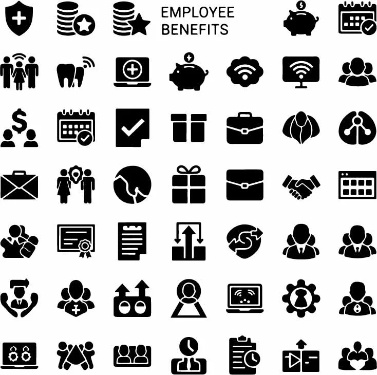 Human Resources Management And Staffing Icons Free Vector
