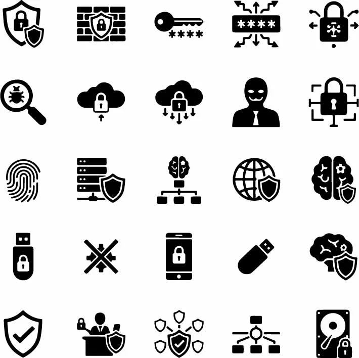 Digital Marketing And Online Advertising Icons Free Vector