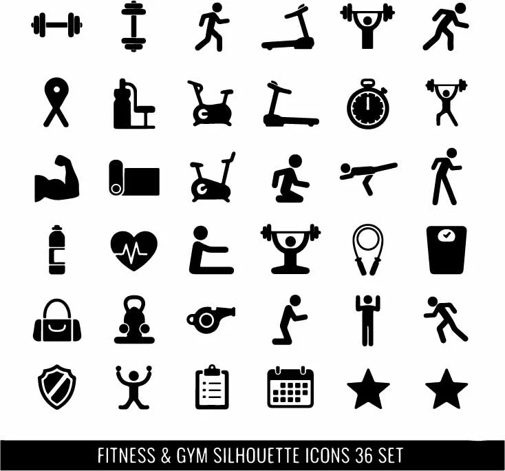 Fitness Gym Workout And Athletic Training Icons Free Vector
Complete fitness and gym