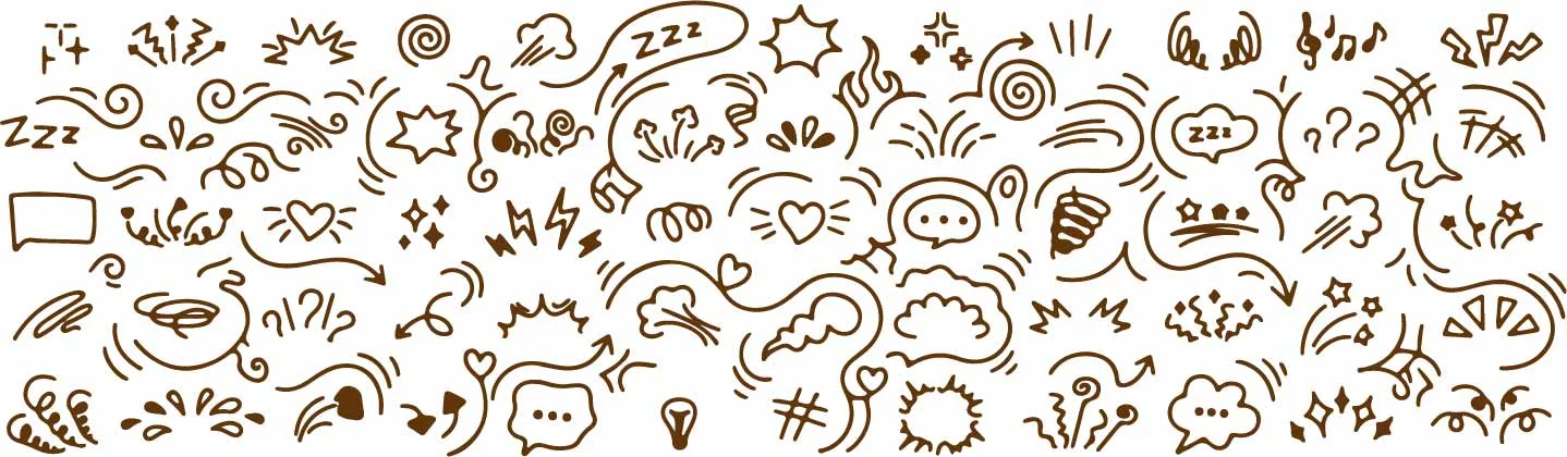 Party Celebration Streamers And Sparkle Doodles Free Vector