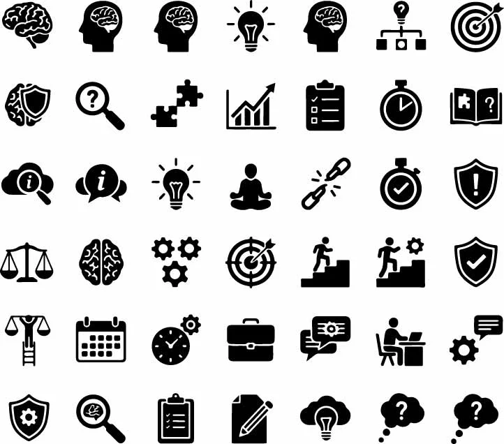 Business Project Management And Workflow Icons Free Vector