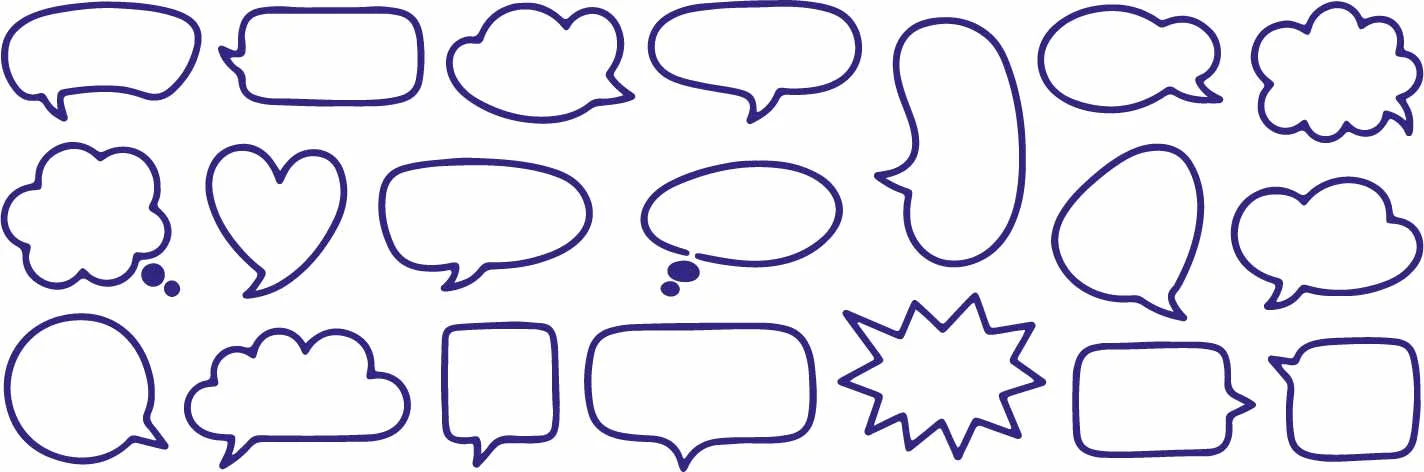 Blank Comic Speech And Thought Bubbles Set Free Vector