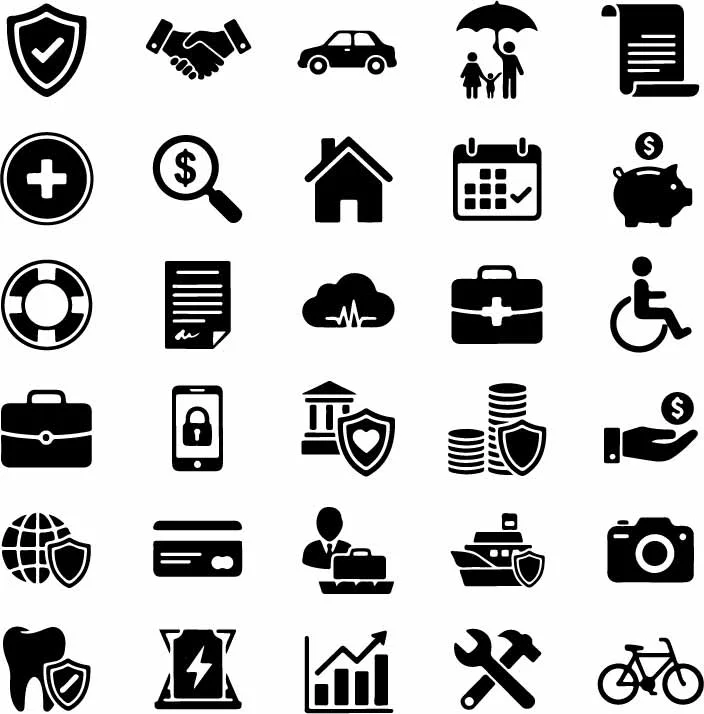 Real Estate Property And Neighborhood Icons Free Vector