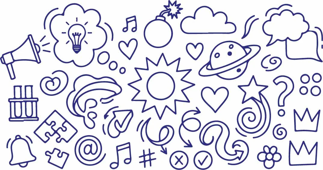 Planets And Stars Space Doodles Seamless Free Vector