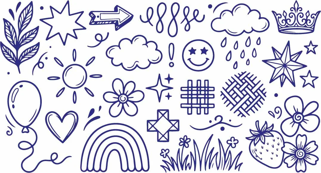 Happy Rainbow And Smiling Clouds Pattern Free Vector