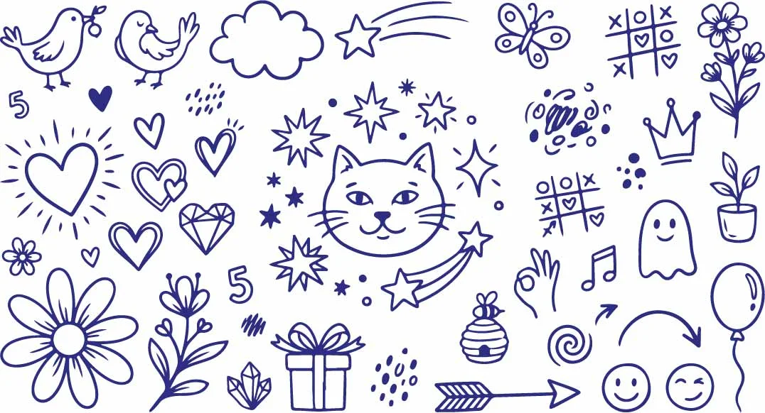 Cute Cat Face And Shooting Stars Pattern Free Vector