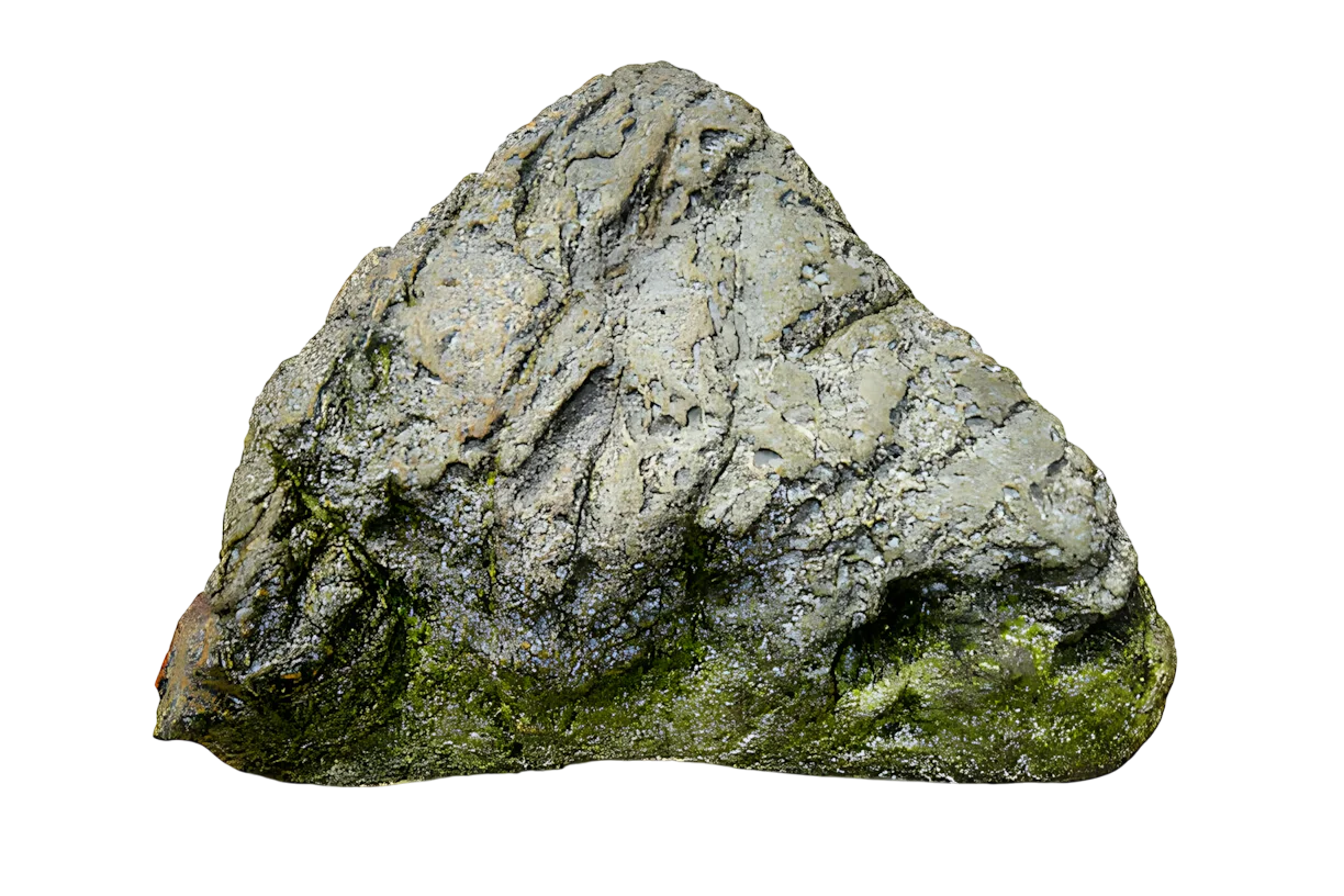 Natural Gray Granite Garden Boulder Rock Cutout Free PNG