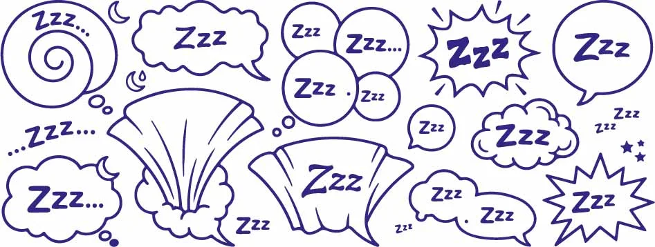 Sleep Zzz Comic Speech Bubbles And Dream Cloud Doodles Free Vector