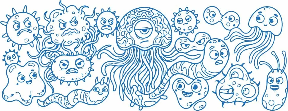 Cute One Eyed Jellyfish Monster And Alien Creature Doodles Free Vector