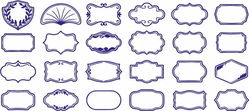 Vintage Ornate Decorative Frame Border Line Art Doodles Free Vector