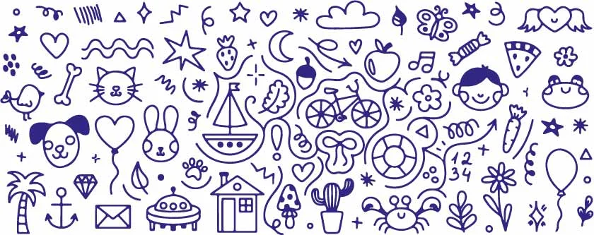 Summer Vacation And Outdoor Travel Doodle Icons Set Free Vector