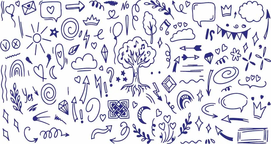 Enchanted Tree Of Life And Woodland Nature Symbols Free Vector