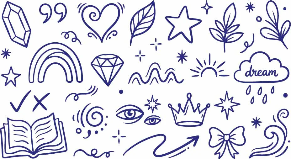 Bohemian Celestial Eyes Crystals And Mystic Moon Doodles Free Vector