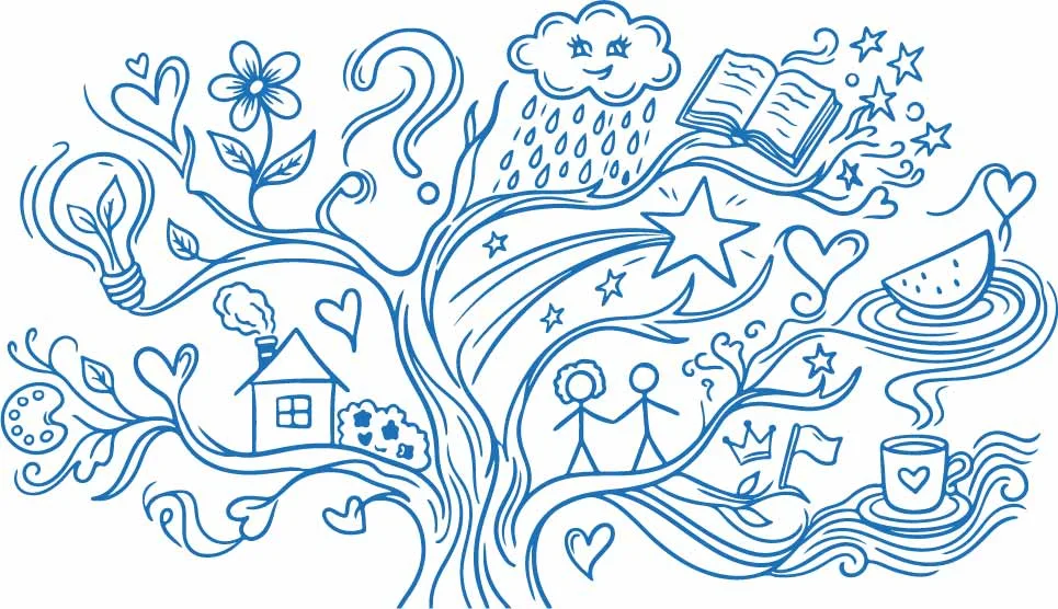 Enchanted Tree Of Life With Starry Constellations Doodles Free Vector