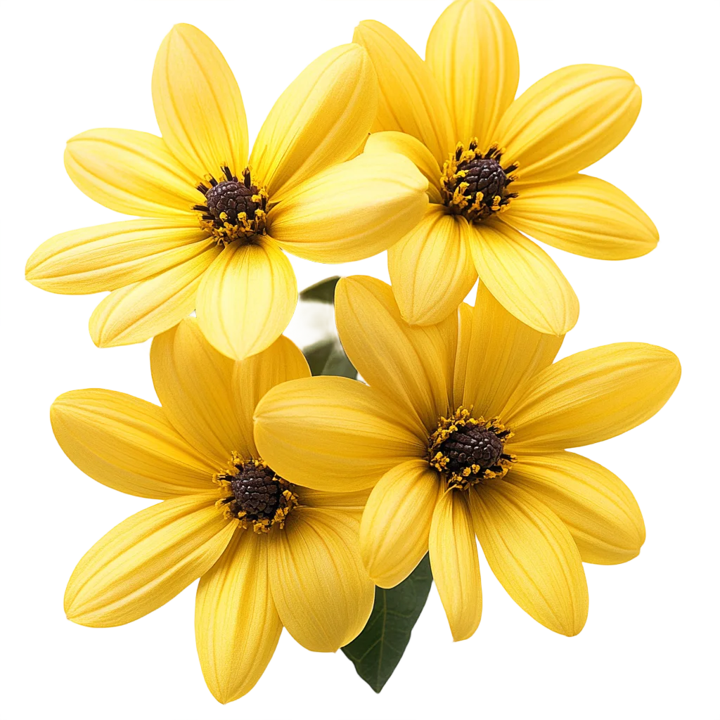 Yellow Daisy Flower Blossoms Floral Cutout Free PNG