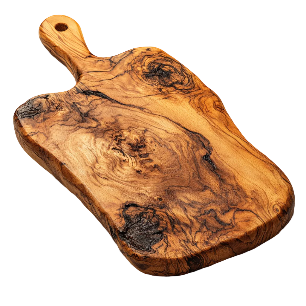 Live Edge Rustic Olive Wood Charcuterie Board Free PNG