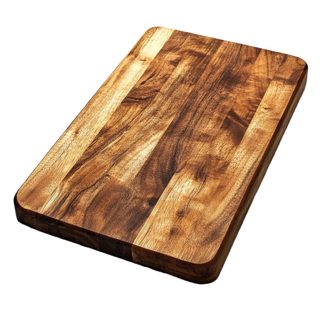 Flat Rectangular Wooden Chopping Board Cutout Free PNG