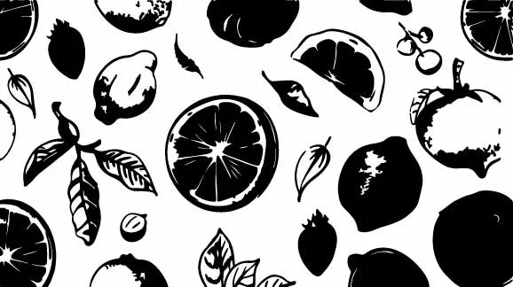 Fresh Lemon and Orange Slices Free Vector Pattern