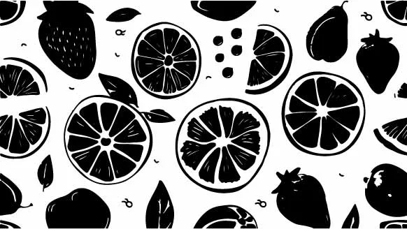 Citrus Orange Slices Fruit Free Vector Pattern