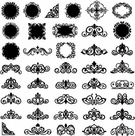 Vintage Ornate Baroque Floral Frames And Borders Free Vector