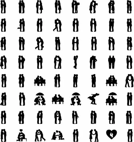 Crowd Of Pedestrians And Commuter People Silhouettes Free Vector