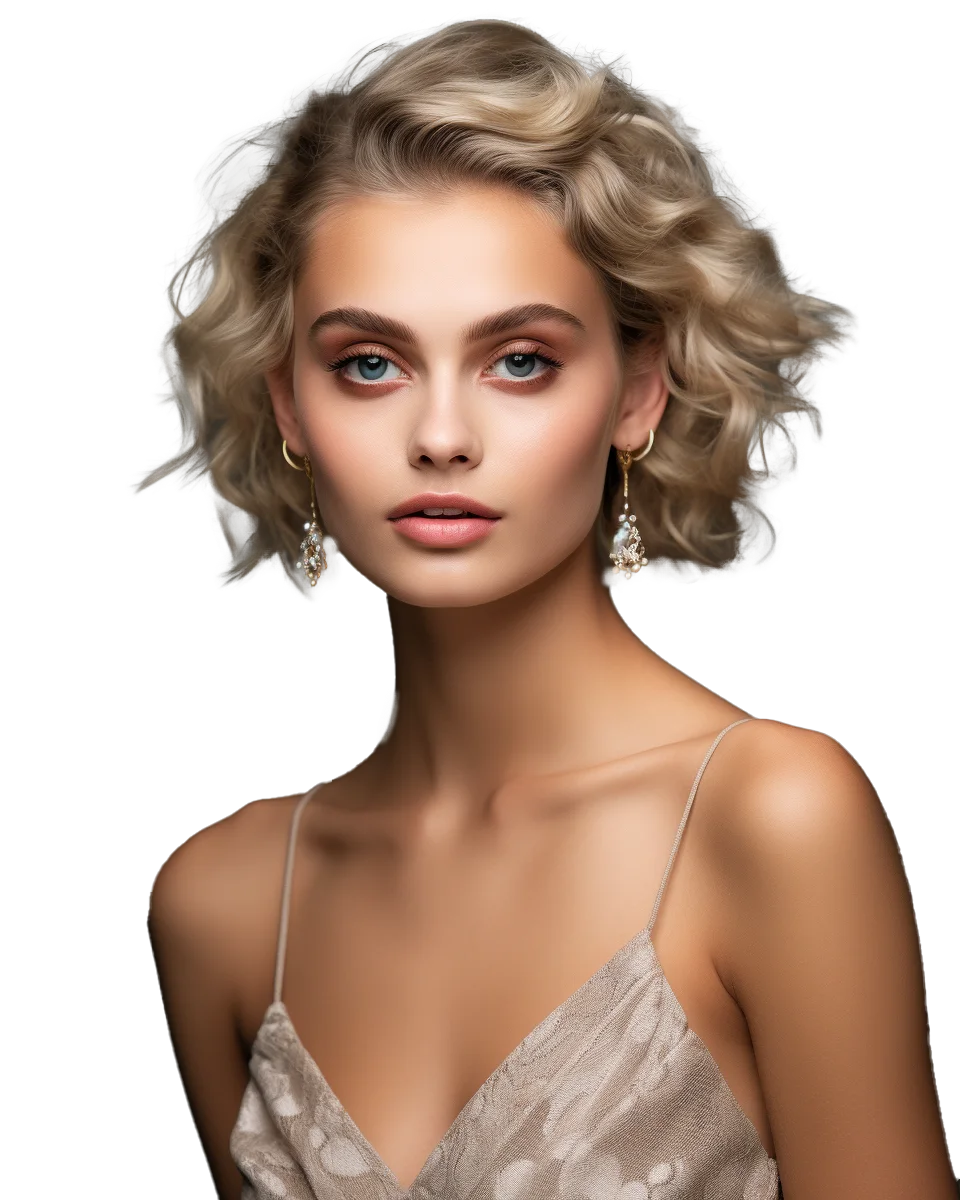 Beautiful Young Woman Shoulder Portrait Free PNG