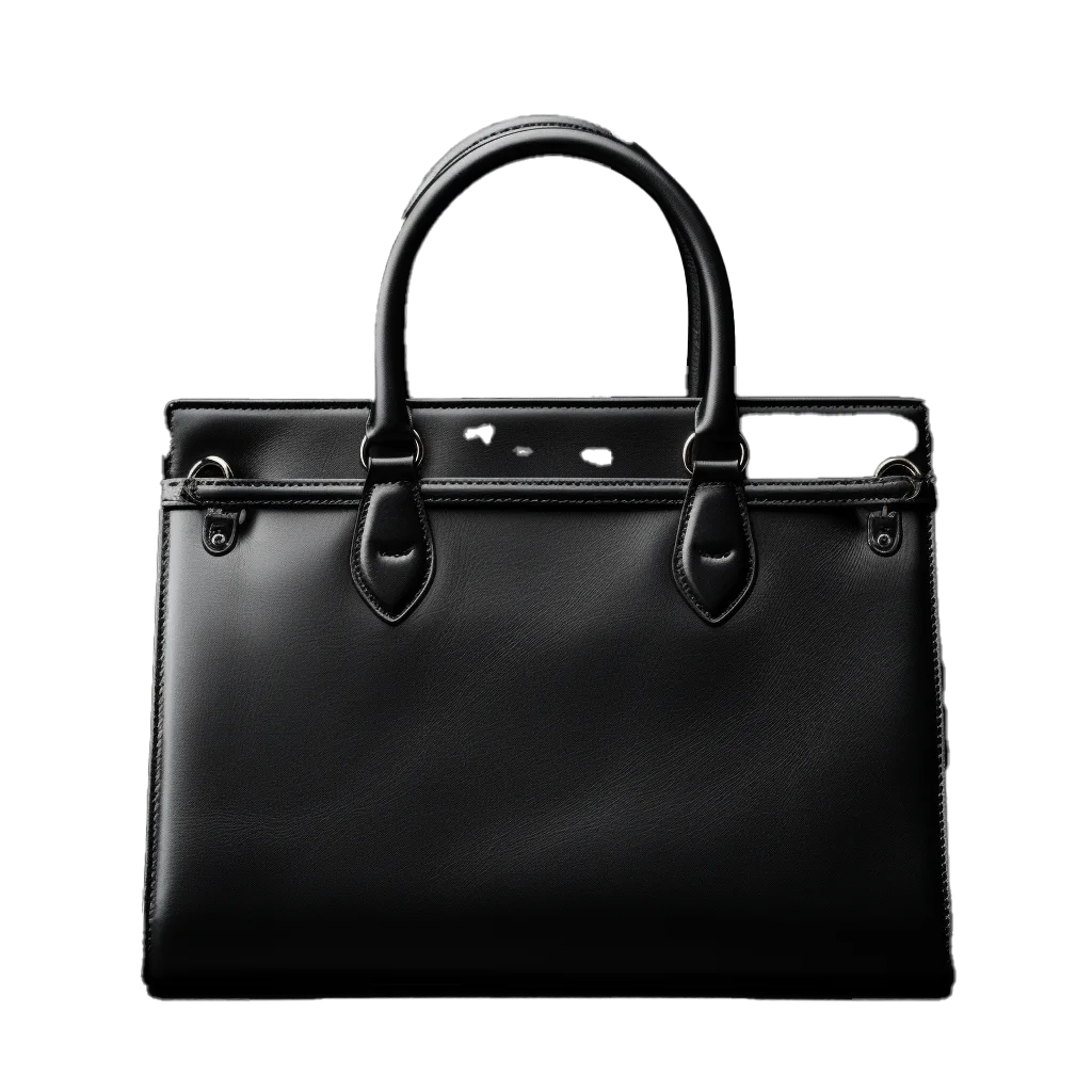 Black Leather Executive Briefcase Tote Free PNG