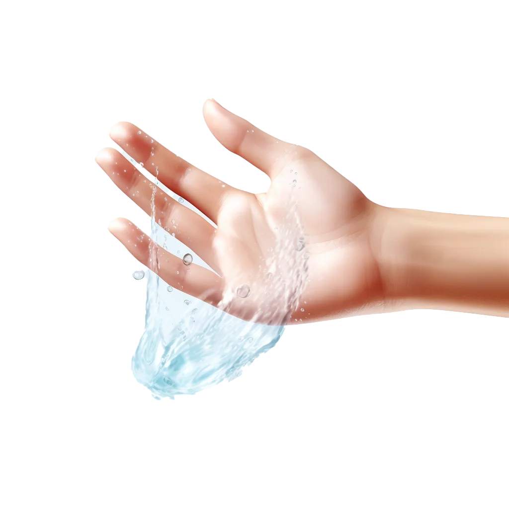 Female Hand Splashing In Pure Clear Water Drops Free PNG