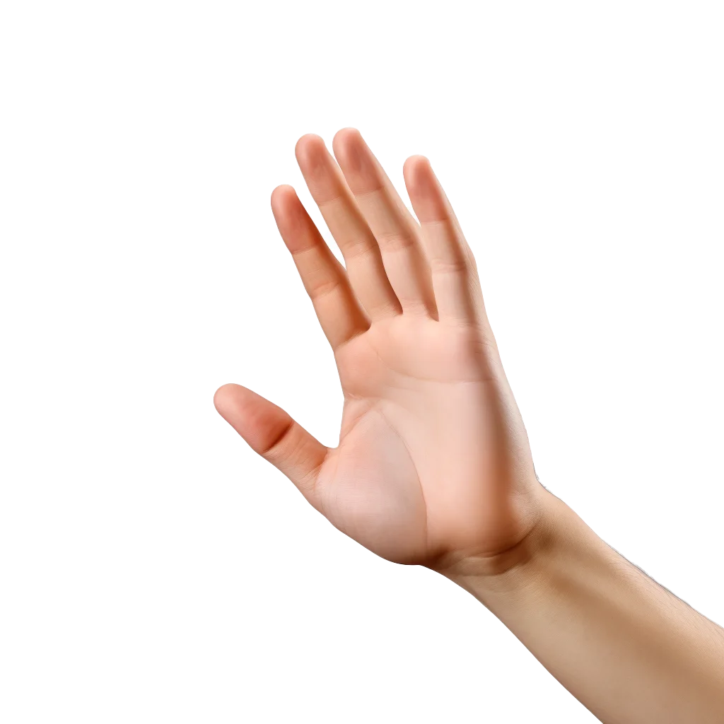 Female Hand Open Palm Greeting Waving Gesture Free PNG