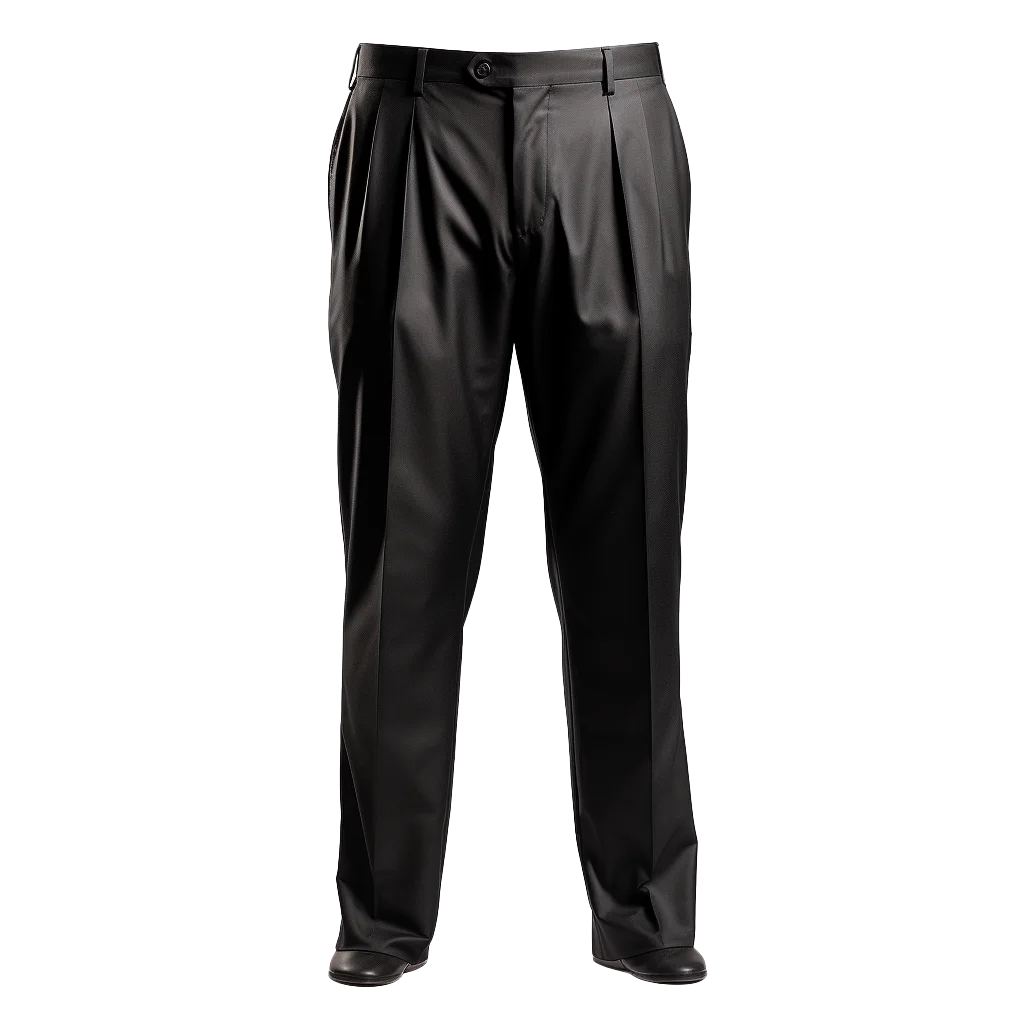 Men Tailored Black Suit Trousers Free PNG