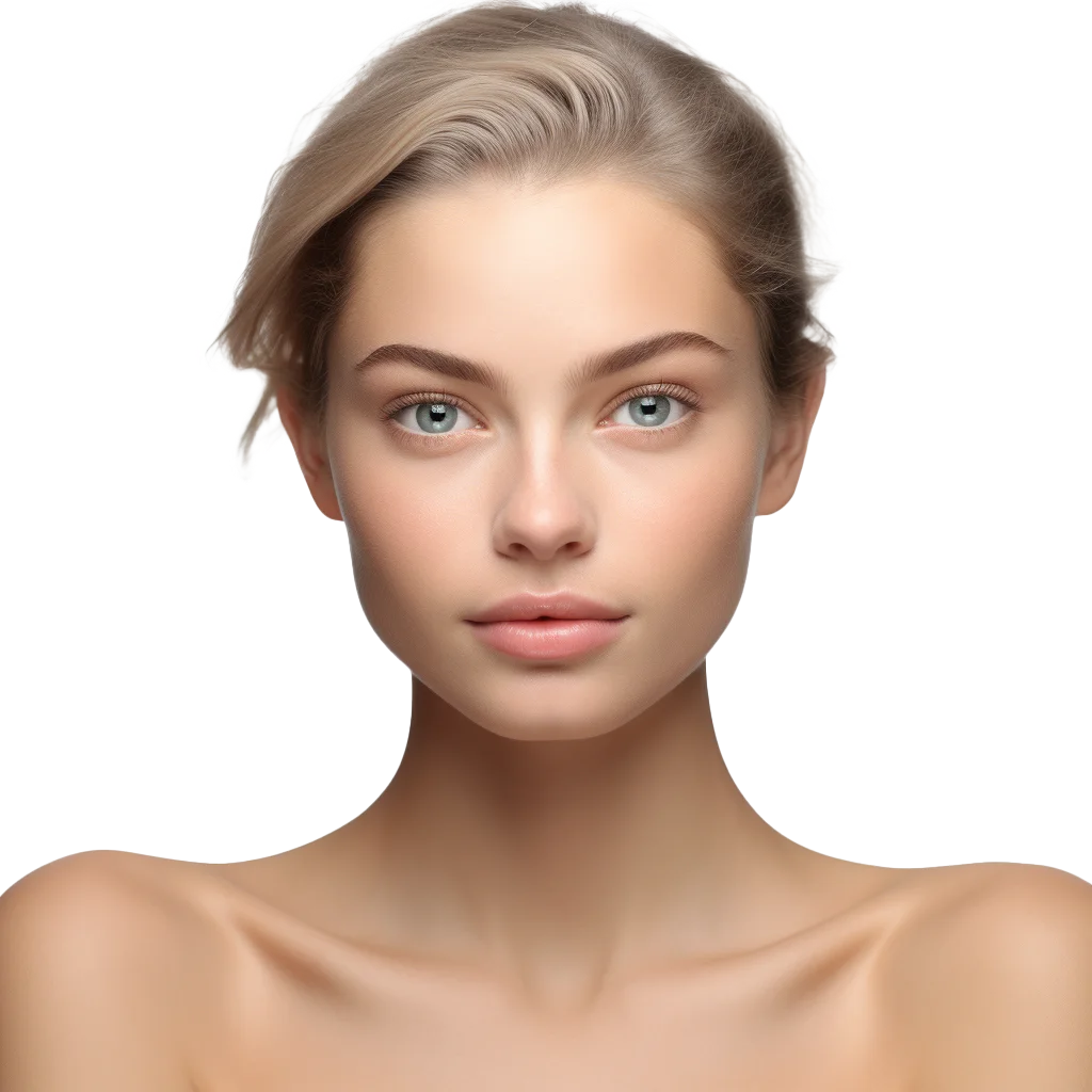 Blonde Woman Beauty Headshot Skincare Model Free PNG