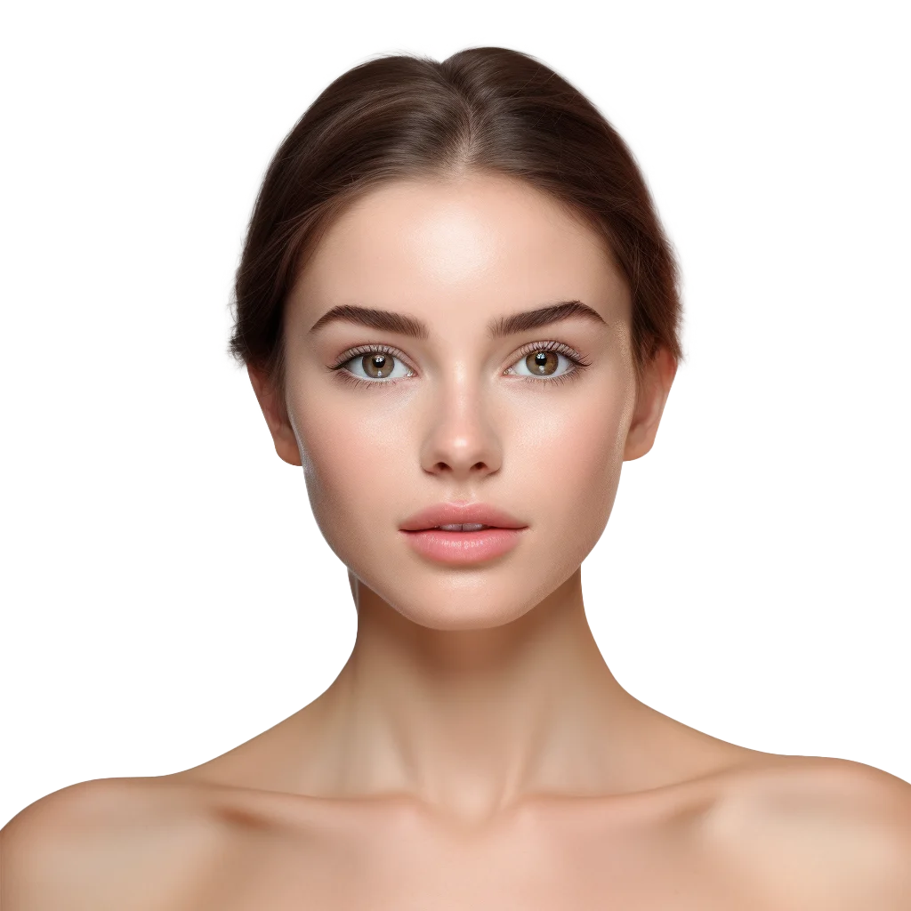 Beauty Portrait Of Brunette Model Bare Shoulders Free PNG